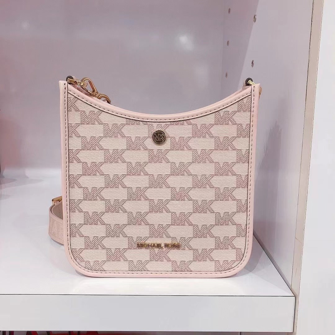 Michael Kors 35S2G7BM1J Briley Small Logo Messenger Bag Powder Blush Multi Michael Kors 35S2G7BM1J Briley Small Logo Messenger Bag Powder Blush Multi